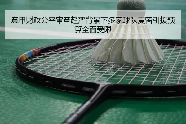 意甲财政公平审查趋严背景下多家球队夏窗引援预算全面受限